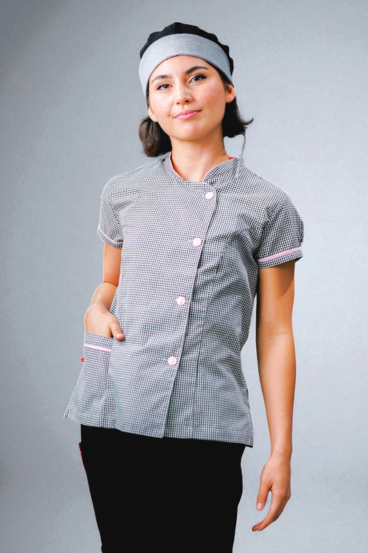 Chaqueta Lili manga corta céfiro con rosado