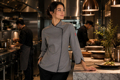 Chaqueta Milcao mujer gris con cierre