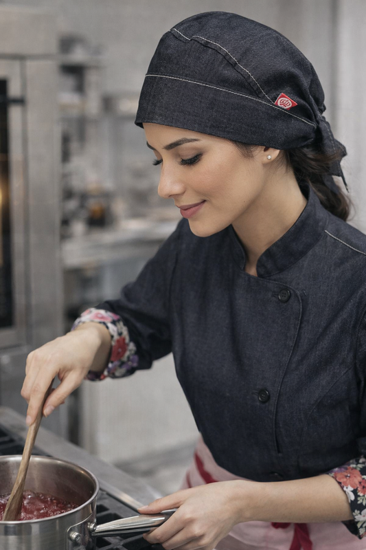 Gorro Brasserie bandana mezclilla negra delgada