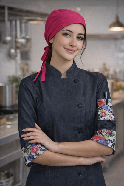 Chaqueta Laura denim con flores