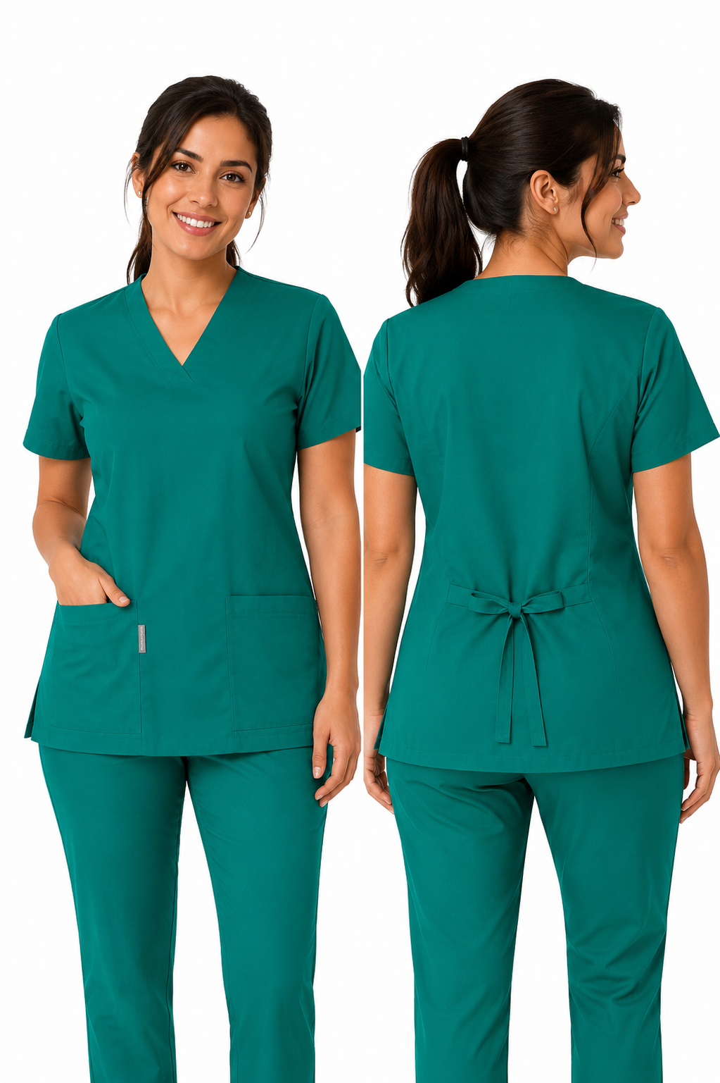 Blusón Sahara Escote V Mujer verde