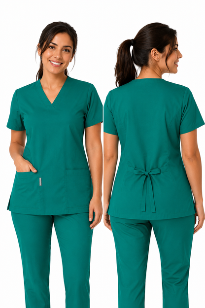Blusón Sahara Escote V Mujer verde