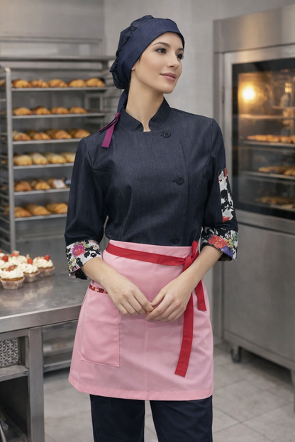 Chaqueta Laura denim con flores