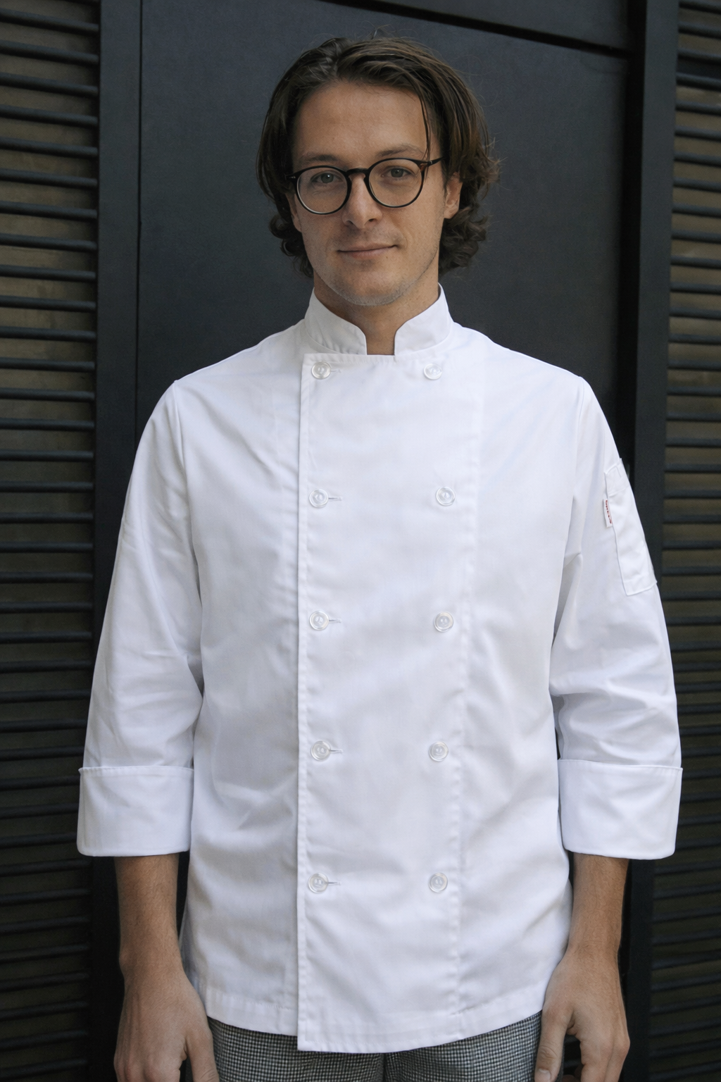 Chaqueta Chef gabardina blanca