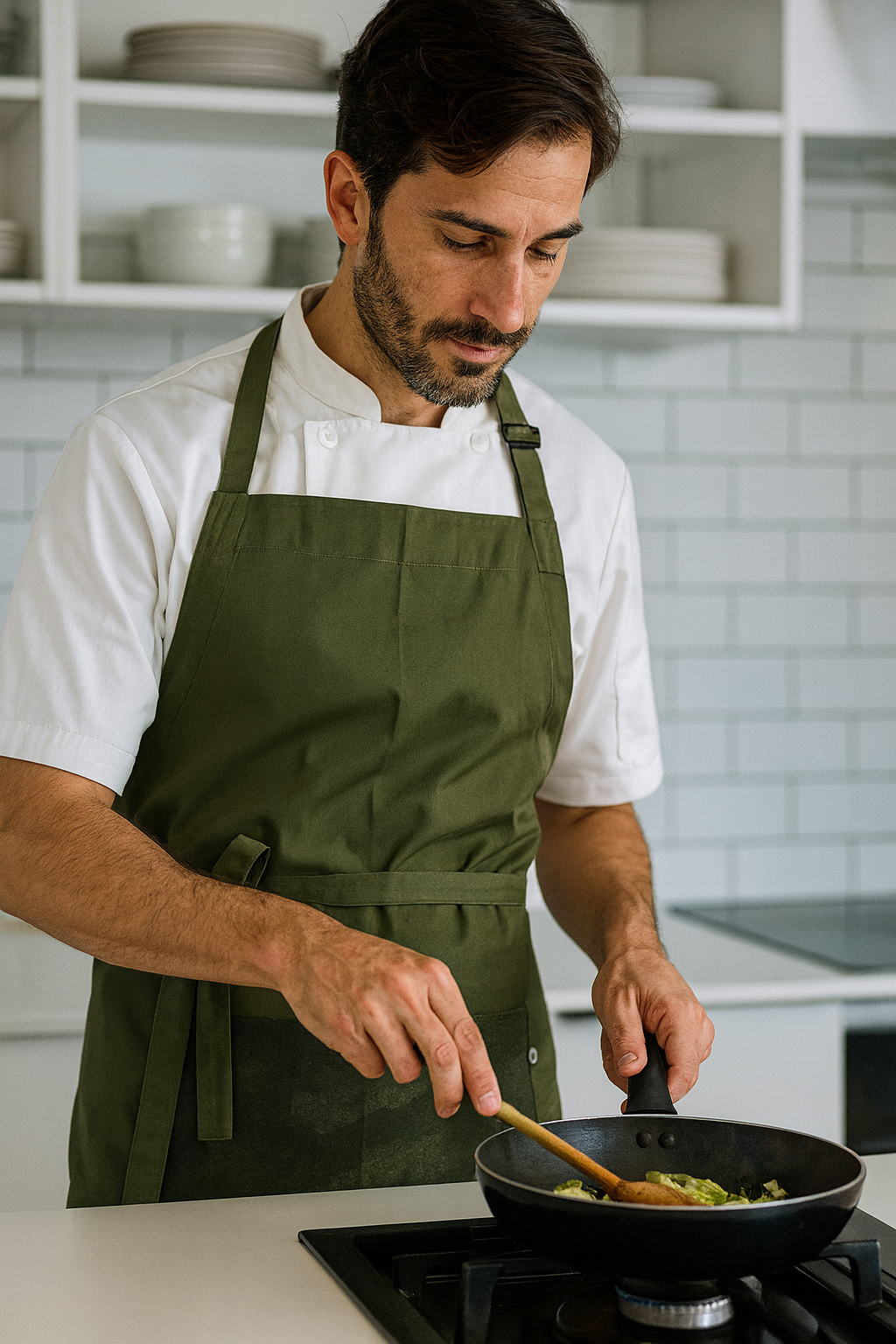 Pechera Full Gabardina verde