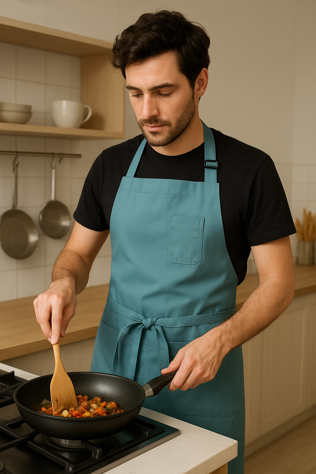 pechera CAM en tela Oxford color petróleo