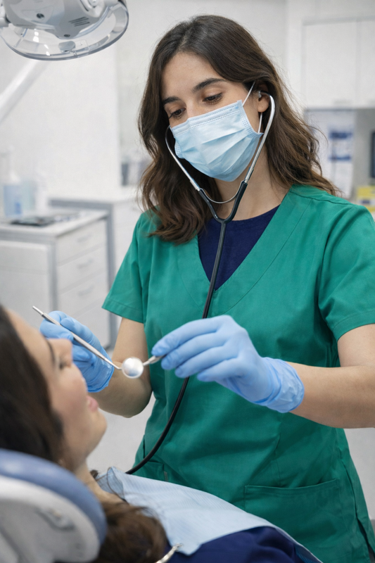 Blusón Sahara Escote V Mujer verde