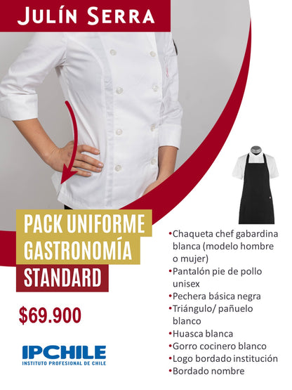 PACK UNIFORME GASTRONOMIA IP CHILE