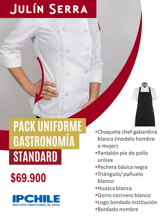 PACK UNIFORME GASTRONOMIA IP CHILE