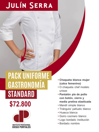 PACK UNIFORME GASTRONOMIA IP Diego Portales