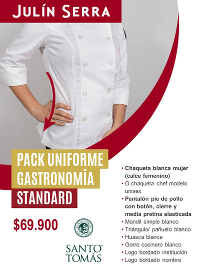 PACK UNIFORME GASTRONOMIA SANTO TOMAS