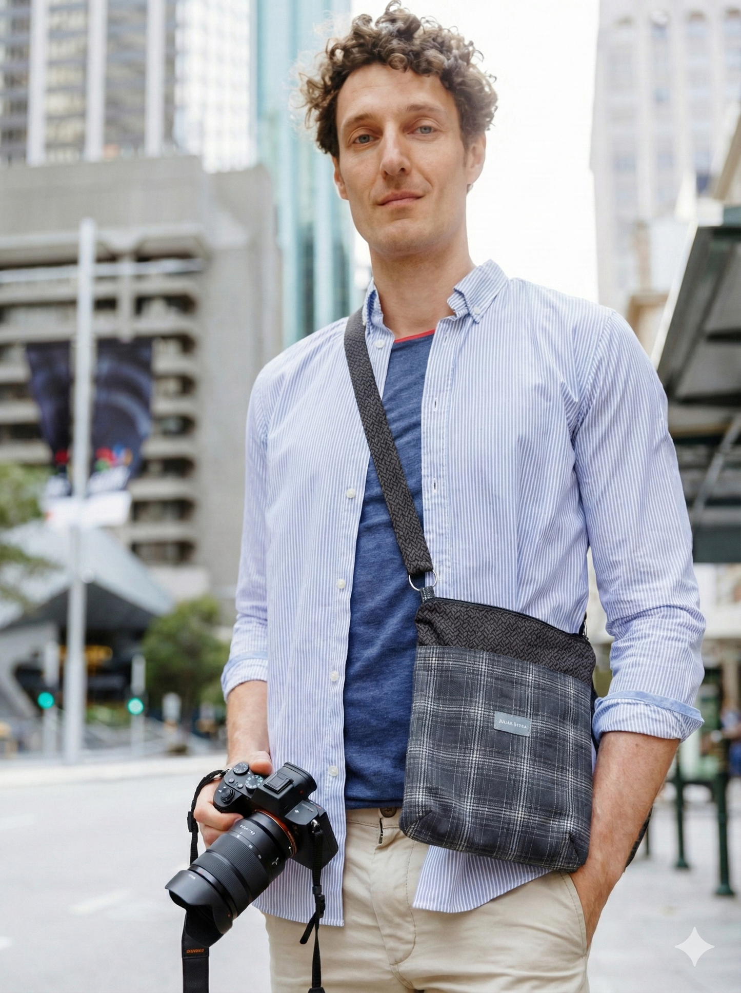 Carterita Escocés Negro Mosaico Gris – Edición Artesanal Julin Serra