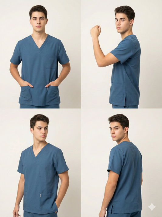 Blusón Escote V Hombre petroleo