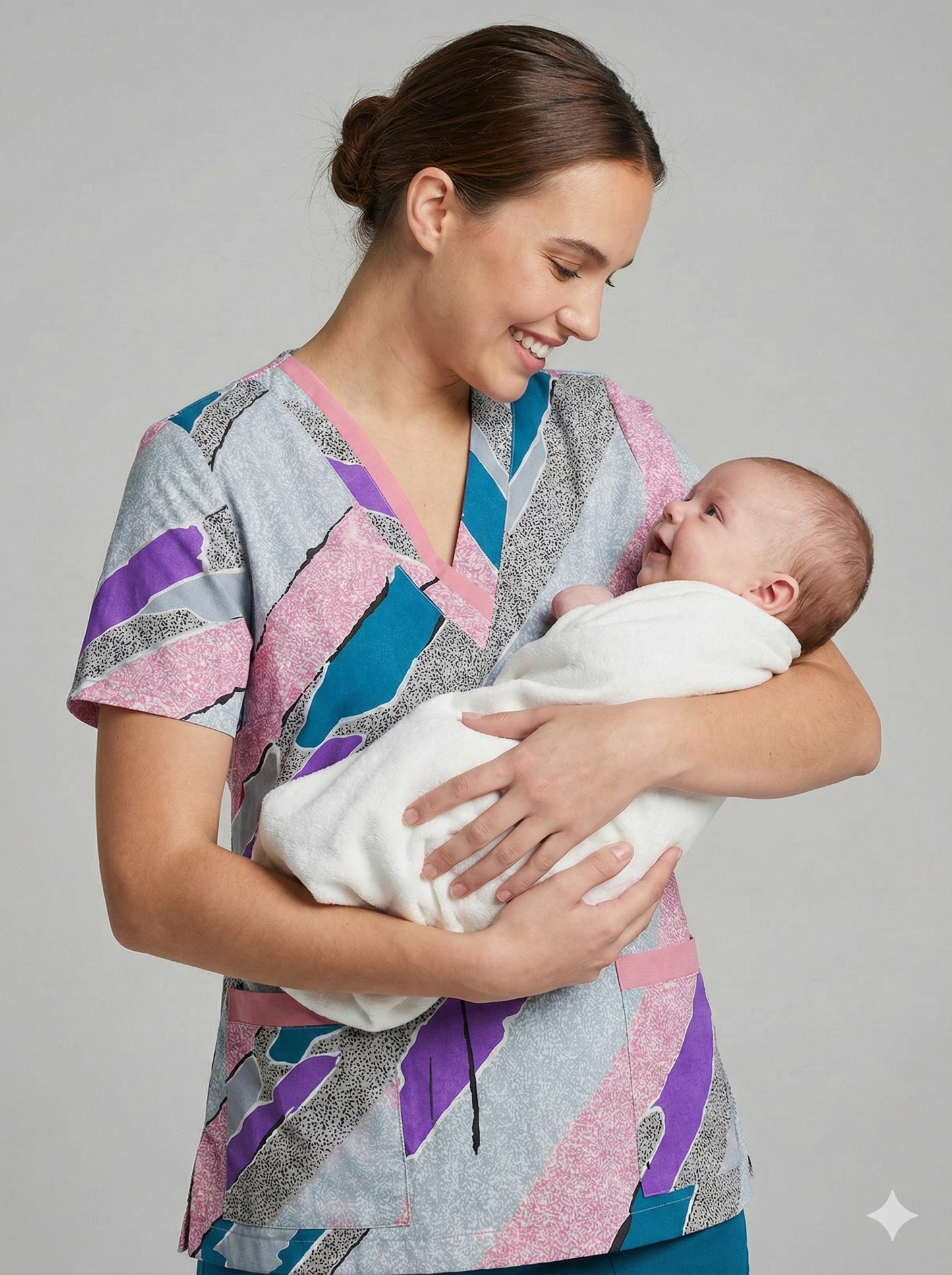 Blusón Escote V Mujer estampado rosado