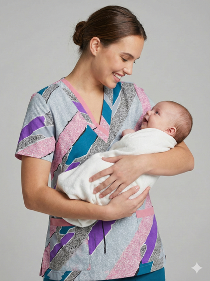 Blusón Escote V Mujer estampado rosado