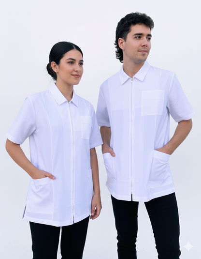 Chaqueta Laboratorio unisex MC blanco