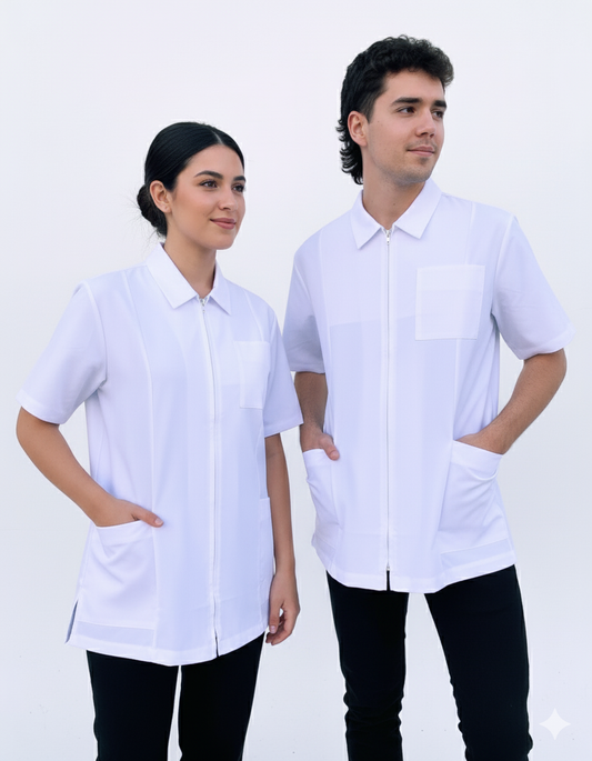 Chaqueta Laboratorio unisex MC blanco