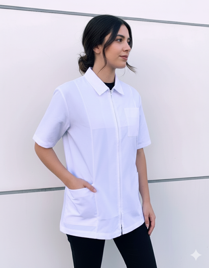 Chaqueta Laboratorio unisex MC blanco