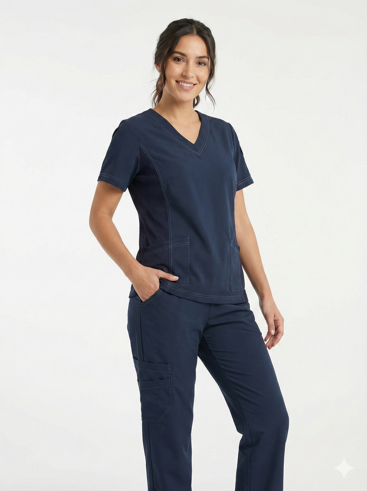 Conjunto Clínico ANTIFLUIDOS Urban Blusón + Pantalón azul marino