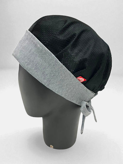 Gorro Magnolia con biarritz gris con malla negra