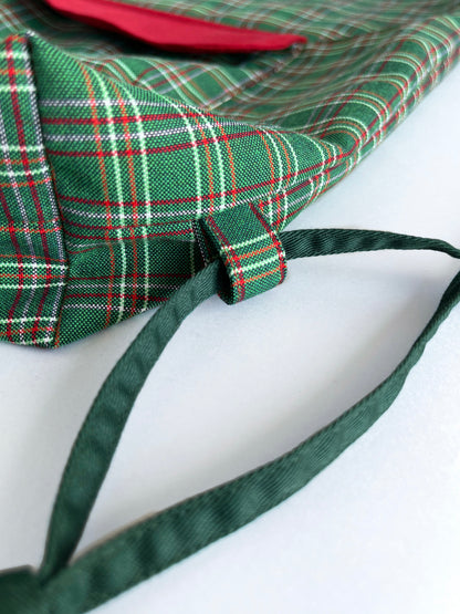 Bolso Mochila Verde Escocés – Edición Artesanal Julin Serra