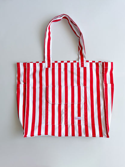 Bolso Shopper listado rojo