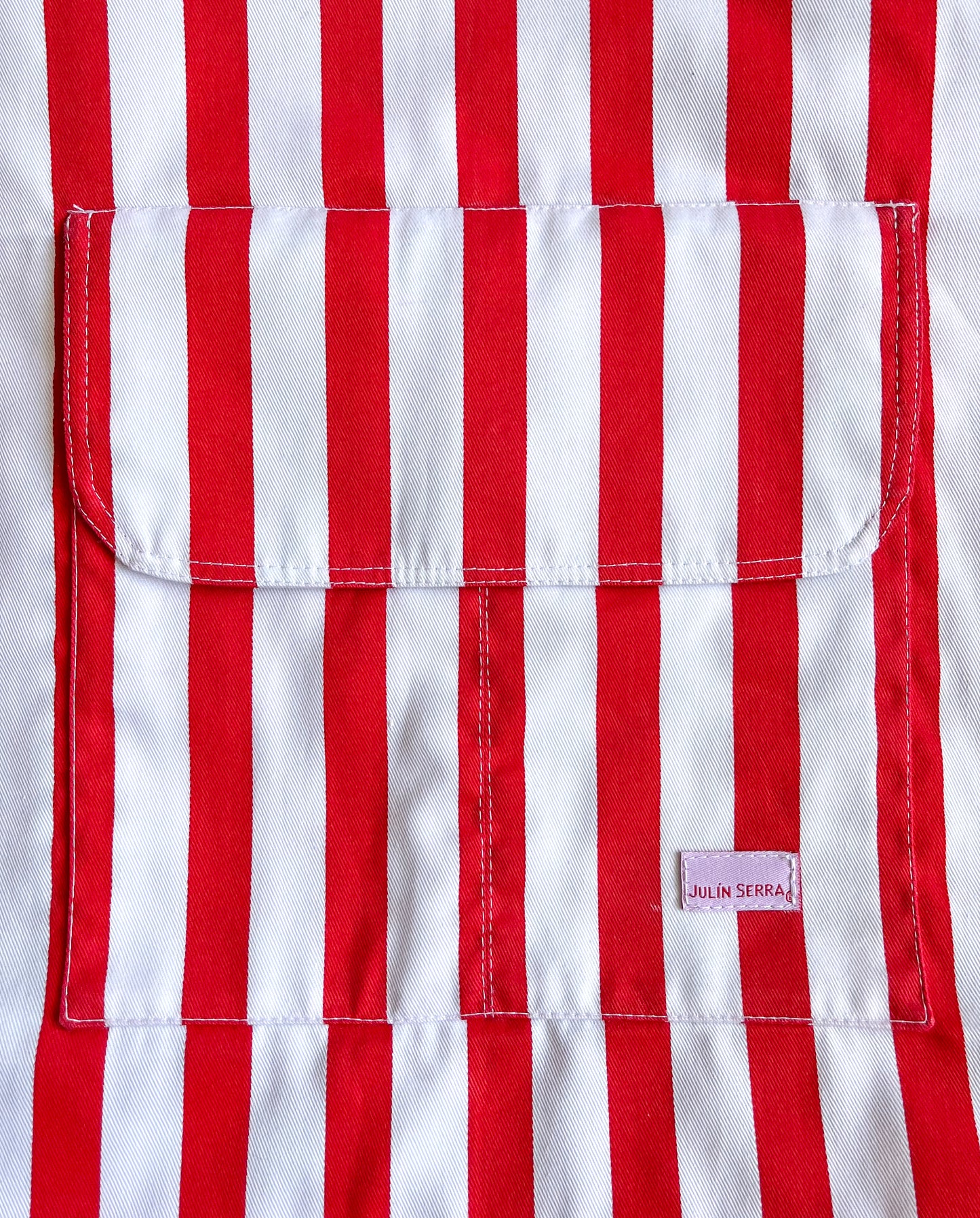 Bolso Shopper listado rojo