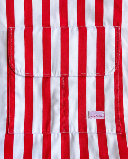 Bolso Shopper listado rojo
