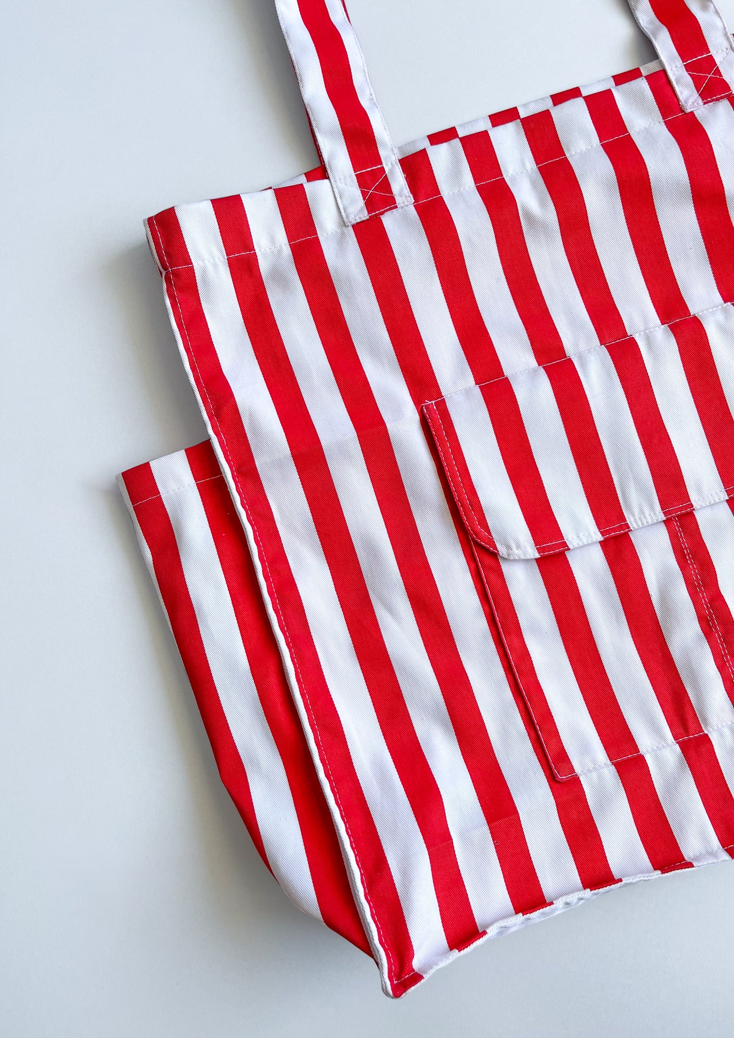 Bolso Shopper listado rojo