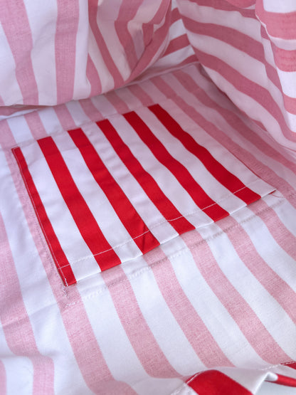 Bolso Shopper listado rojo