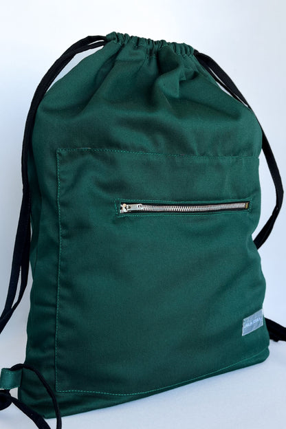 Bolso Mochila Verde Bosque – Edición Artesanal Julin Serra
