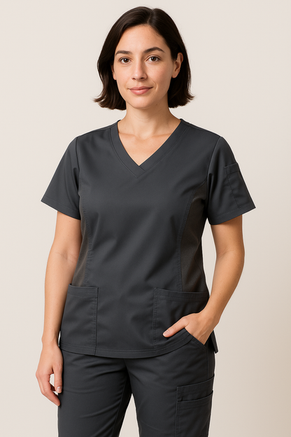 Conjunto Clínico ANTIFLUIDOS Urban Blusón + Pantalón gris grafito