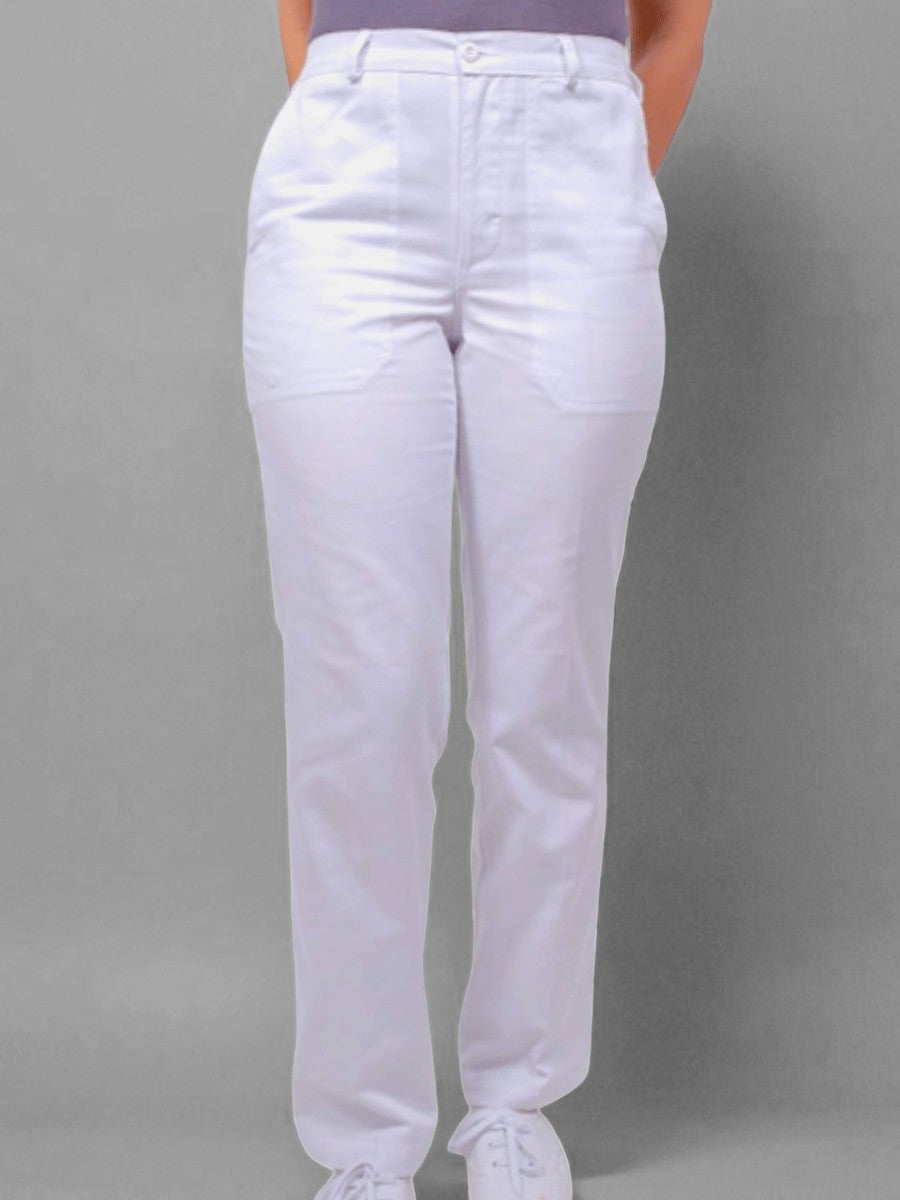 Pantalón Andina Blanco media pretina elasticada UNISEX