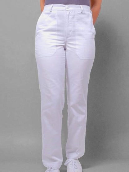 Pantalón Andina Blanco media pretina elasticada UNISEX