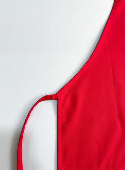 Pechera Carpintero roja con bolsillo en flores