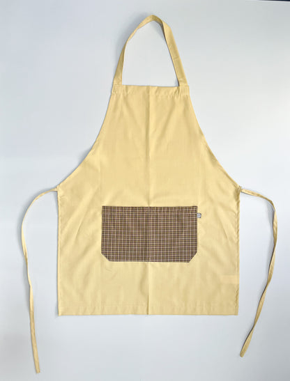 Pechera Carpintero unisex beige con escosés