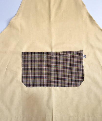 Pechera Carpintero unisex beige con escosés