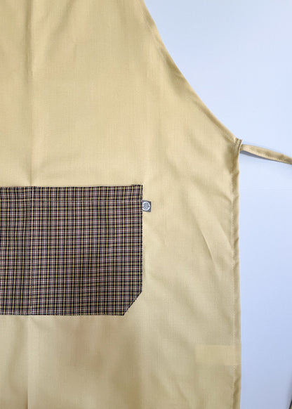 Pechera Carpintero unisex beige con escosés