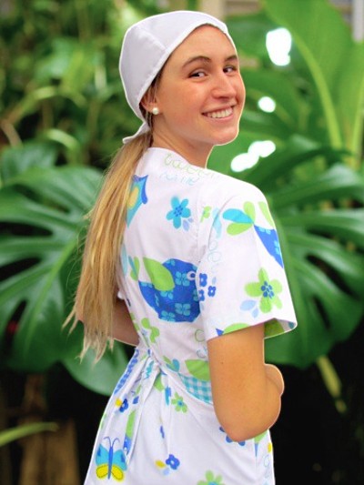 Turbante tradicional unisex blanco