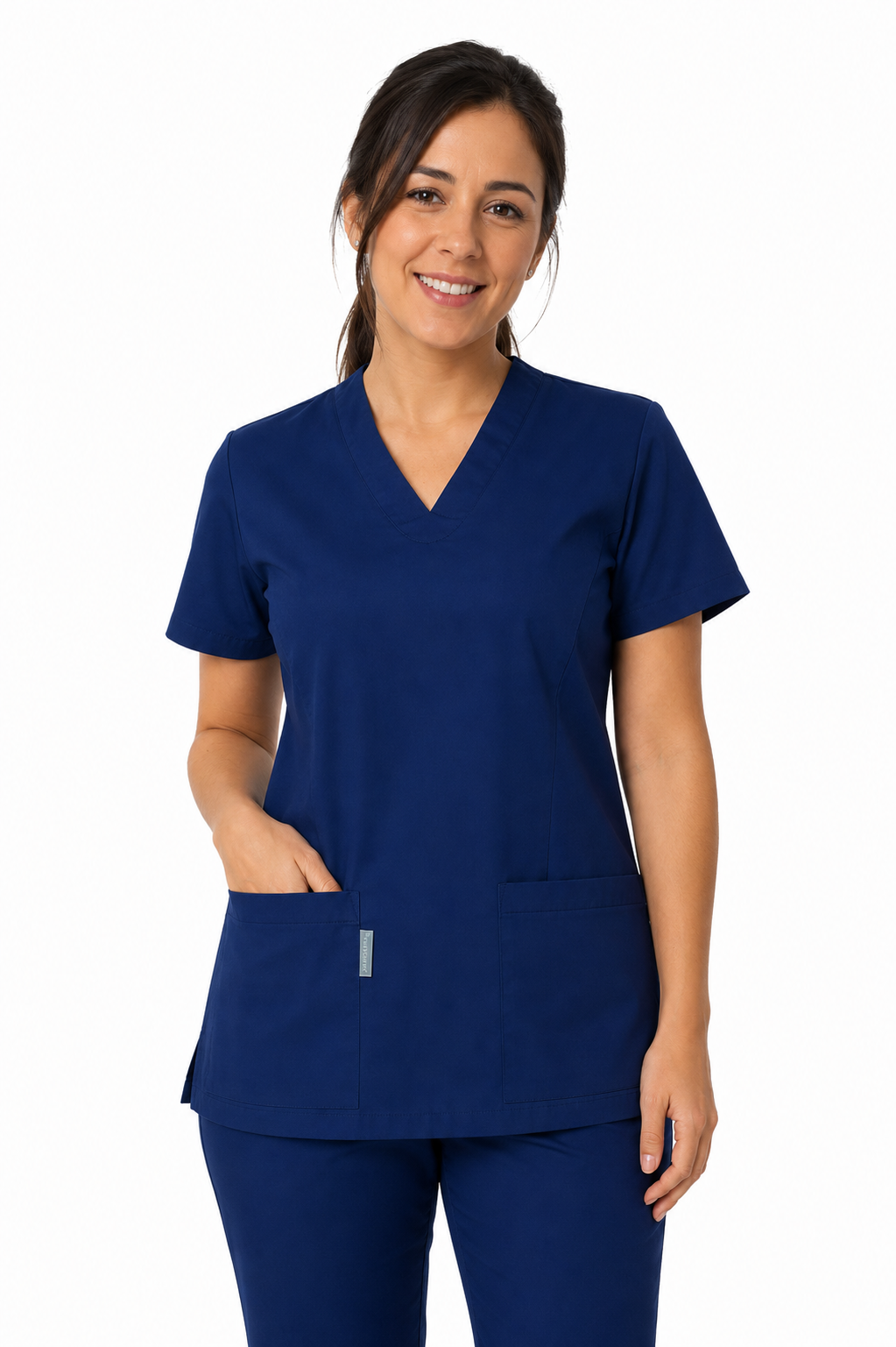 Blusón Sahara Escote V Mujer azul