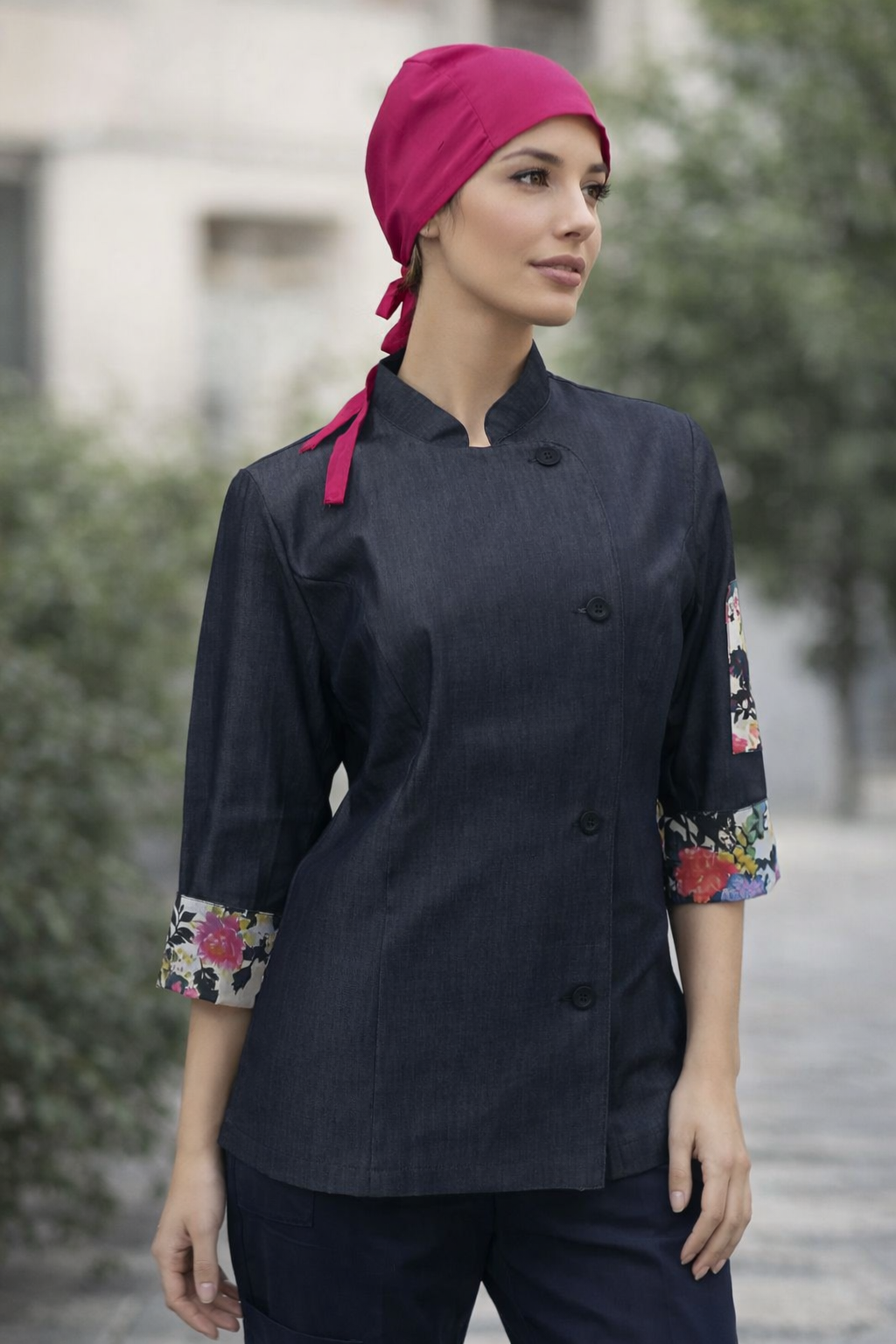 Chaqueta Laura denim con flores