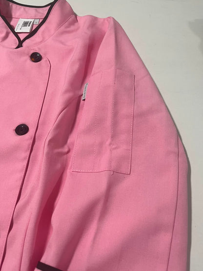 Chaqueta Laura rosada con vivo chocolate