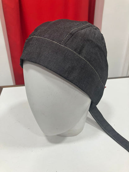 Gorro Brasserie bandana mezclilla negra delgada