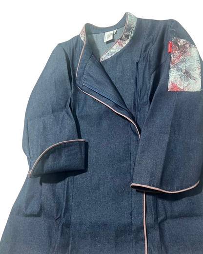 Chaqueta Milcao mujer con cierre en denim delgado detalles estampados