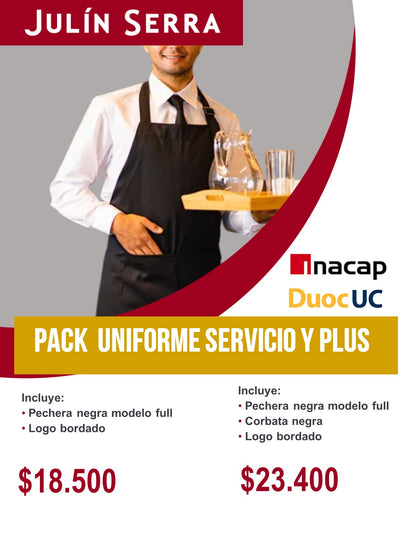 Pack Servicio: Pechera bordada y/o + corbata