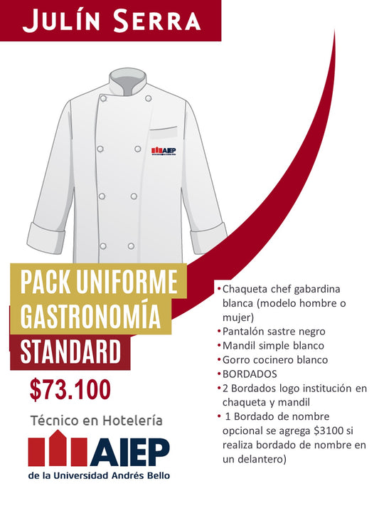 PACK UNIFORME TECNICO EN GASTRONOMIA AIEP