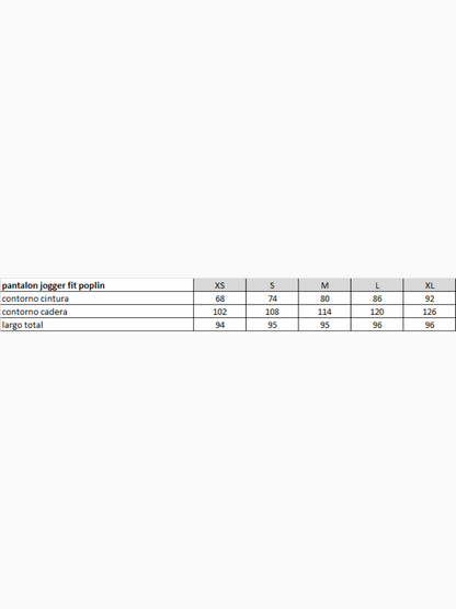 Pantalón Jogger en poplin negro