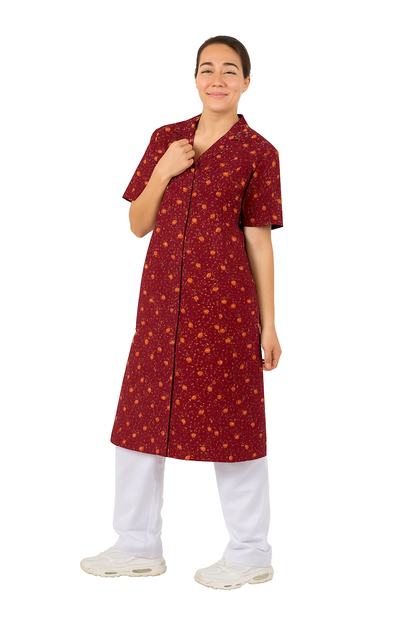 Pintora flores con burdeo (E27)