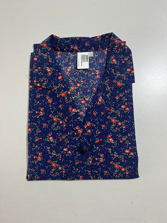 Pintora flores con azul (E30)