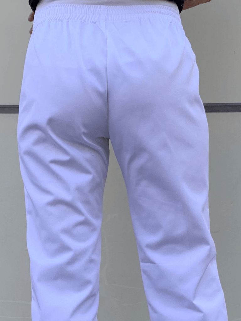 Pantalón Sara blanco media pretina elasticada